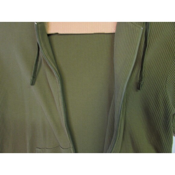 Southpole Hoodie Mens 2XL Olive Green Waffle Knit Full Zip Thermal Warm Pockets - Picture 9 of 14